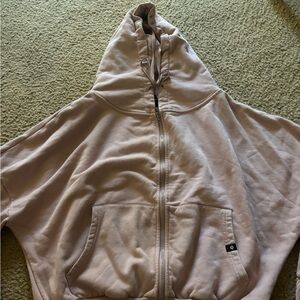 Popflex Cloud Hoodie Women’s S/M Sweatshirt Pink Oversized Full Zip Fleece